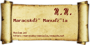 Maracskó Manuéla névjegykártya
